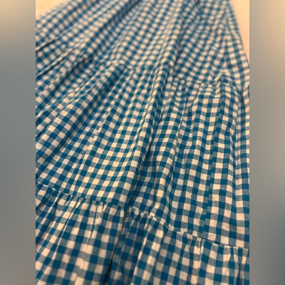 🦋 Hello Molly Blue Gingham Halter Maxi Dress - Picture 6 of 11